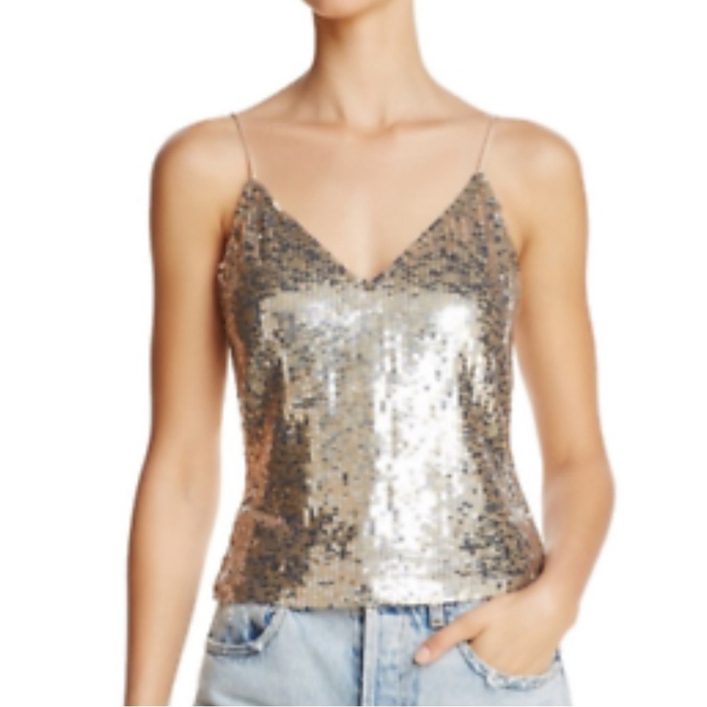 Alice + Olivia Metallic Sequin Camisole NWOT